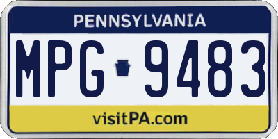 PA license plate MPG9483