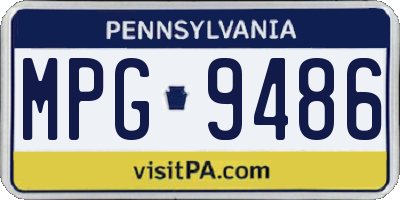 PA license plate MPG9486