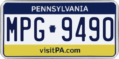 PA license plate MPG9490