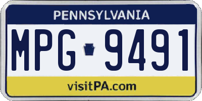 PA license plate MPG9491