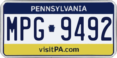 PA license plate MPG9492
