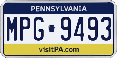 PA license plate MPG9493