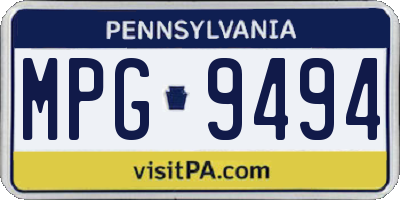 PA license plate MPG9494
