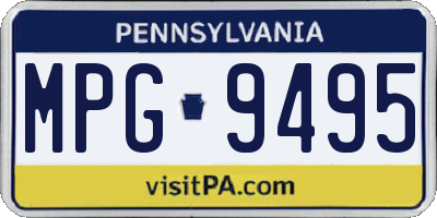 PA license plate MPG9495