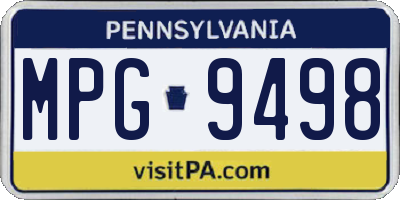 PA license plate MPG9498