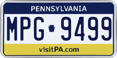 PA license plate MPG9499