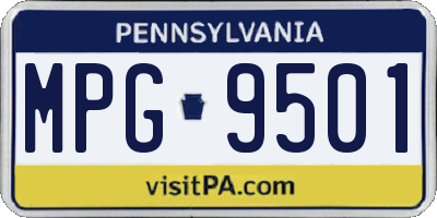 PA license plate MPG9501