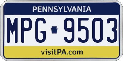 PA license plate MPG9503