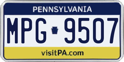 PA license plate MPG9507
