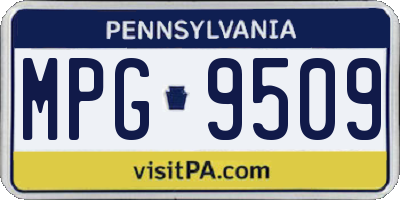 PA license plate MPG9509