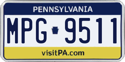 PA license plate MPG9511