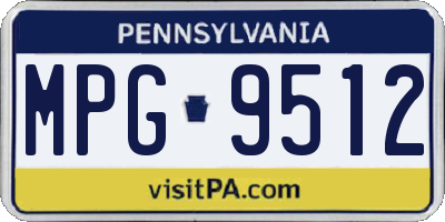 PA license plate MPG9512