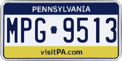 PA license plate MPG9513