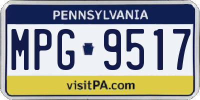 PA license plate MPG9517