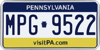 PA license plate MPG9522
