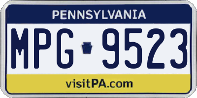 PA license plate MPG9523