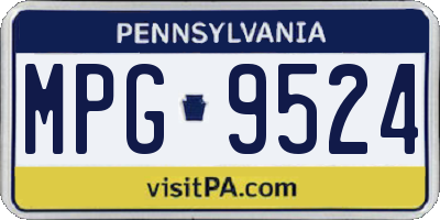 PA license plate MPG9524