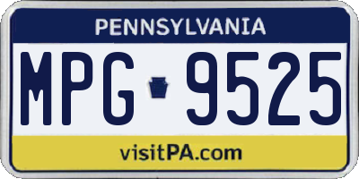 PA license plate MPG9525