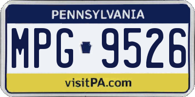 PA license plate MPG9526