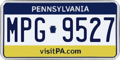 PA license plate MPG9527