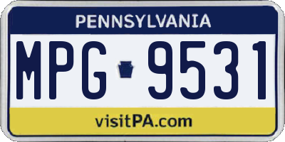 PA license plate MPG9531