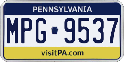 PA license plate MPG9537