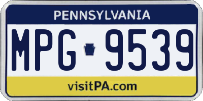 PA license plate MPG9539