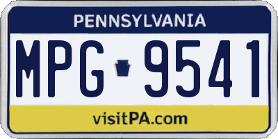 PA license plate MPG9541