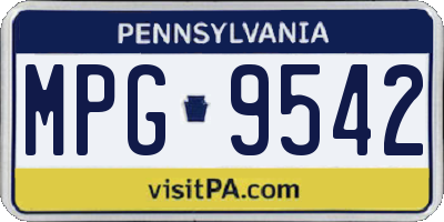 PA license plate MPG9542