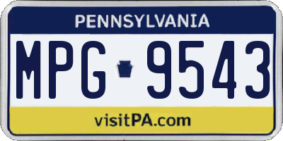 PA license plate MPG9543