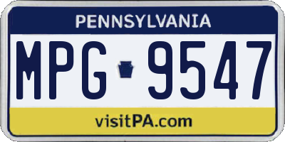 PA license plate MPG9547