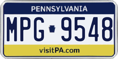 PA license plate MPG9548