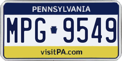 PA license plate MPG9549