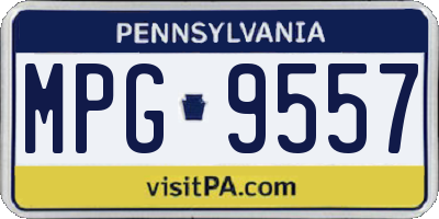 PA license plate MPG9557