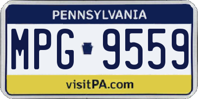 PA license plate MPG9559