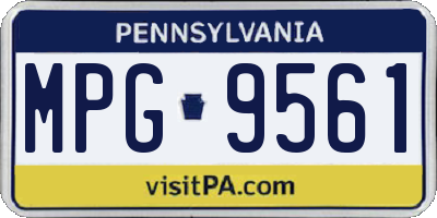 PA license plate MPG9561