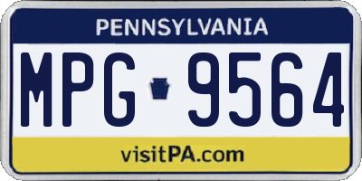 PA license plate MPG9564