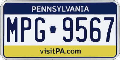 PA license plate MPG9567