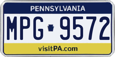 PA license plate MPG9572