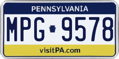 PA license plate MPG9578