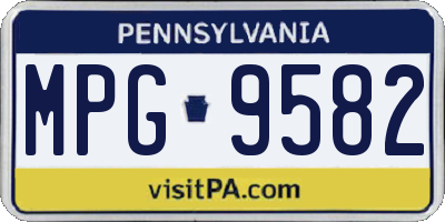 PA license plate MPG9582