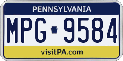PA license plate MPG9584