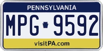 PA license plate MPG9592