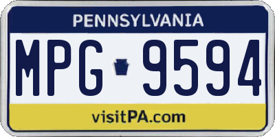 PA license plate MPG9594