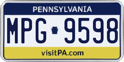 PA license plate MPG9598