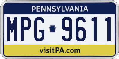 PA license plate MPG9611