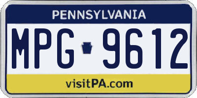PA license plate MPG9612