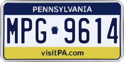 PA license plate MPG9614