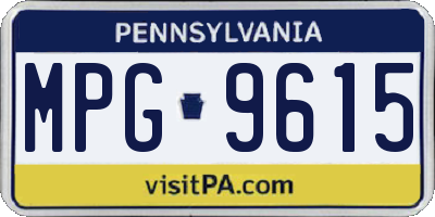 PA license plate MPG9615
