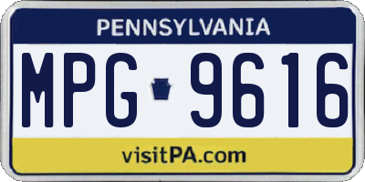 PA license plate MPG9616